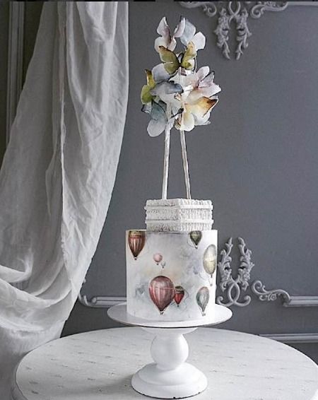 Cake Wrecks - Home - Sunday Sweets Spotlight: Elena Gnut Cakes Elena Gnut, The Best Cakes, Hot Air Balloon Cake, Fancy Wedding Cakes, Best Cakes, Cake Wrecks, Fantasy Cake, Balloon Cake, Cakes For Women