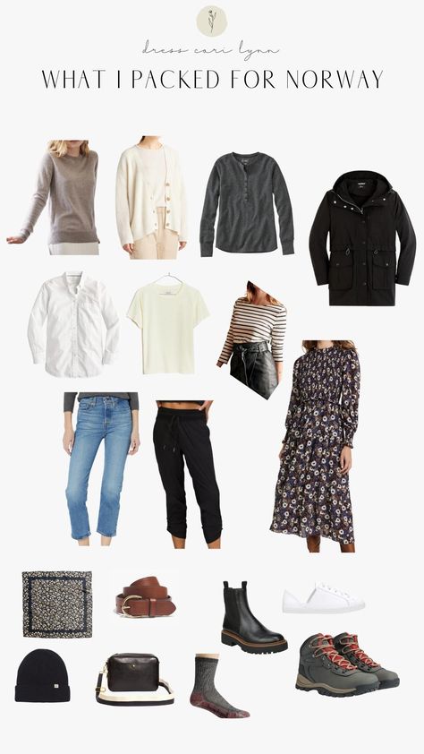 Norway Vacation Outfits, Norway Fall Outfits, Norway Travel Outfits, Norway Style Fashion, Norway Outfit Summer, Packing For Norway, Norway Summer Outfits, Norwegian Style Fashion, Norway Clothes