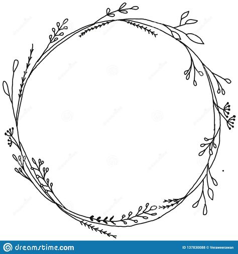 Floral Circle Drawing, Floral Circle Frame Design, Flower Circle Drawing, Circle Frame Design, Floral Wreath Drawing, Floral Design Drawing, Botanical Bouquet, Lettering Illustration, Modern Hand Lettering