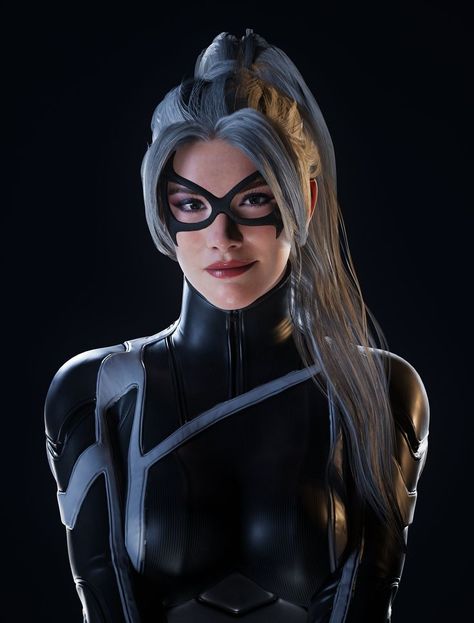 Black Cat Spiderman, Cat Spiderman, Black Cat Marvel Spiderman, Black Cat Wallpaper, Spiderman Black Cat, Silk Marvel, Black Cat Marvel, Spiderman Ps4, Spiderman Movie