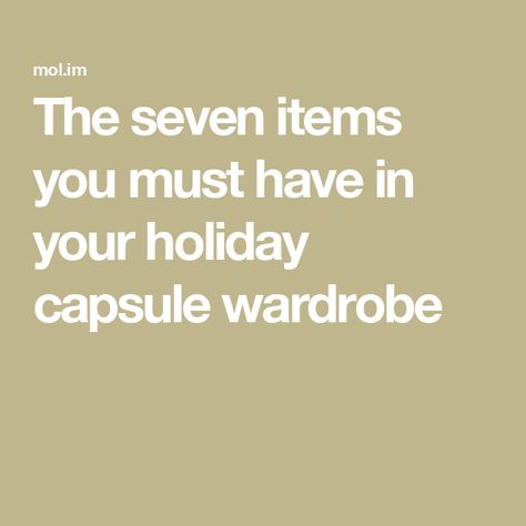 The seven items you must have in your holiday capsule wardrobe Holiday Wardrobe Capsule, Gabriella Brooks, Holiday Capsule Wardrobe, Ripped Body, Silk Necklace, Skin Care Range, Corset Mini Dress, Holiday Wardrobe, Transformation Body