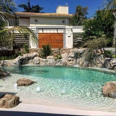 Ideas De Piscina, Kleiner Pool Design, Beach Entry Pool, Dream Backyard Pool, Pools Backyard Inground, Pool Life, Diy Swimming Pool, Backyard Beach, Small Pool Design