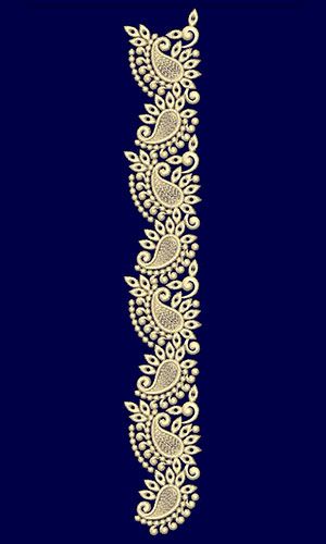 Traditional Seamless Indian paisley Lace Embroidery Design 21834 Indian Embroidery Motifs, Indian Motifs Traditional, Indian Embroidery Patterns, Paisley Embroidery Designs, Dai Aesthetic, Paisley Border Design, Lace Artwork, Vir Das, Western Motifs