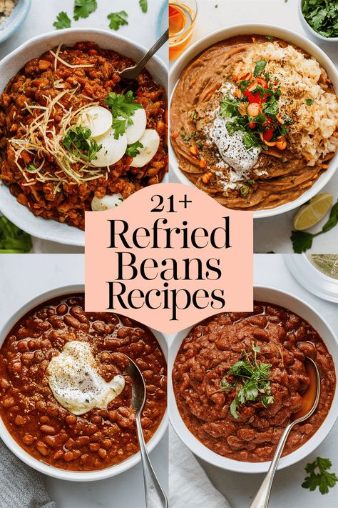 21+ Simple Refried Beans Recipes That Will Make Your Meals Shine

Spice up your meals with these simple refried beans recipes! Perfect for tacos burritos and nachos these tasty dishes are easy to make and full of flavor. Whether you prefer black beans pinto beans or vegetarian options there's something here for everyone. Enjoy delicious meals that shine with every bite! https://foodeau.com/refried-beans-recipes Refried Beans Recipes, Quick Pozole Recipe, Refries Black Beans Recipe, Beans Dishes, Vegan Refried Beans, Yellow Rice Recipes, Fresco Cheese, Homemade Refried Beans, Refried Beans Recipe