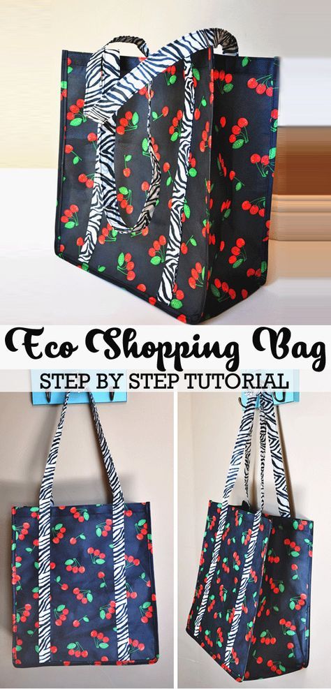 Reuseable Grocery Bag Pattern, Free Grocery Bag Patterns To Sew, Sewing Shopping Bags Free Pattern, Reusable Grocery Bags Pattern Free, Cloth Shopping Bags Pattern, Box Tote Bag Pattern Free, Sew Market Bag, Fabric Shopping Bags Free Pattern, How To Make Shopping Bags