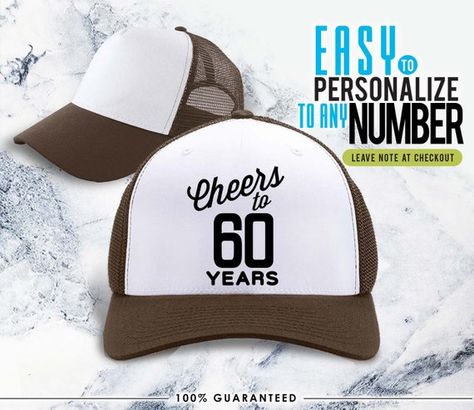 Cheers 60, 1958, 60th birthday, 60th birthday gifts, 60th birthday gift, 60th birthday hat, 1958, 60 Beard Gifts, 100 Birthday Gifts, 50th Birthday Gifts For Woman, 20th Birthday Gift, 90th Birthday Gifts, 90's Birthday Party, 80th Birthday Gifts, 70th Birthday Gifts, Funny Hats