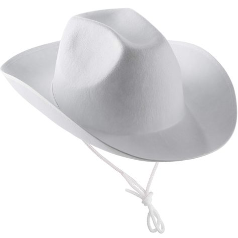 PRICES MAY VARY. Felt WHITE COWBOY HATS: Each order includes a felt white cowboy hat with turned up style brim. One Size and fits most teens and adults. Inside hat dimensions measure: 8" x 7" Inches. Outside dimensions measure 16" Long x 11" Wide x 7" High. Inside size measures 22" in circumference. COMFORTABLE TO WEAR: The felt cowboy hats are designed to fit older kids, girls, teens, and adults. They are made firm, not flimsy and the attached adjustable neck-string helps keep the hat in place Cowboy Hats For Women, Photo Boots, Neck Drawing, White Cowboy Hat, Barbie Halloween Costume, Adjustable Dress, Barbie Halloween, Felt Cowboy Hats, Pink Cowgirl