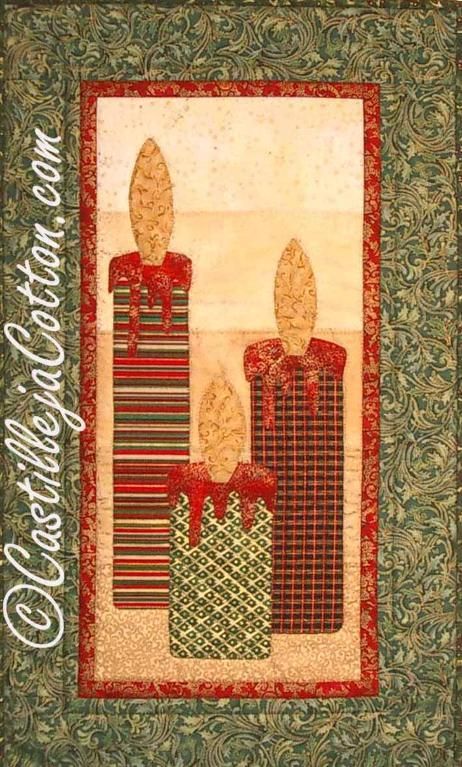 Candles Aglow Quilt Pattern Christmas Quilting Projects, Applique Wall Hanging, Hand Quilting Patterns, Christmas Quilt Blocks, Quilted Wall Hanging, Christmas Quilt Patterns, Hanging Quilts, Christmas Wall Hangings, Christmas Applique