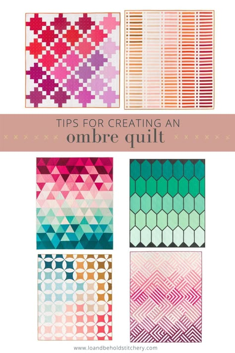 Quilt Patterns For Ombre Fabric, Color Gradient Quilt, Gradient Quilt Ideas, Gradient Quilt Pattern, Color Wash Quilts, Ombre Quilt Ideas, Ombré Quilt, Ombre Quilt Pattern, Rainbow Quilt Patterns