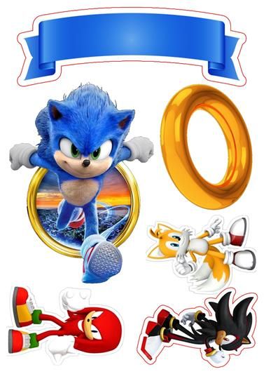 Sonic Cake Topper Printable, Tort Sonic, Sonic Cake Topper, Topper Sonic, Beyblade Birthday Party, Sonic Birthday Cake, Sonic The Hedgehog Cake, Beyblade Birthday, Casino Birthday Party