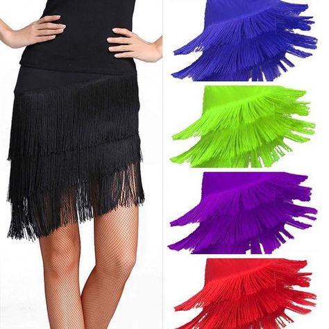 YOUMU Women Latin Tango Ballroom Tassel Fringe Skirt Samba Salsa Dance Dress Dancewear #Sponsored Salsa Dance Dress, Ballroom Modern, Salsa Dance, Ballroom Dance Dresses, Latin Dance Dresses, Salsa Dancing, Dance Skirt, Fringe Skirt, Dance Competition