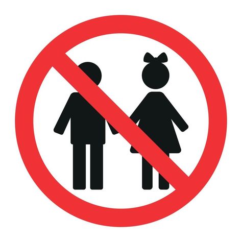 Children prohibited sign Prohibited Sign, Human Services, Vector Art, Arch, Human, Collage, Signs, Anime, Pins