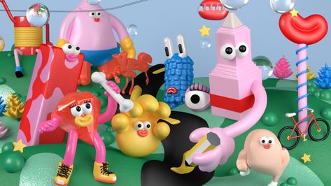 Motionographer Sharing the best in moving media Eva Cremers, 3rd Dimension, Strange Beasts, 3d World, Animation Illustration, Inflatable Toy, Motion Design Animation, Its Nice That, Design Animation