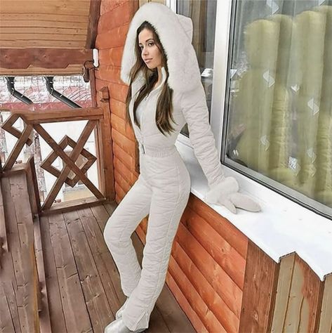 Winter one piece Ski Suit #Amazon Flares Outfit, Goth Crop Top, Snowboard Suit, Ski Outfits, One Piece Women, Ski Jumpsuit, Women's Jumpsuit, Bodycon Bodysuit, Jumpsuit Casual