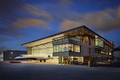 Northwest Airplane Hangar | PCS Structural Solutions Private Airport Design, Private Hangar, Hangar Architecture, Aircraft Hangar Design, Hanger Homes, Plane Hangar, Airplane Hanger House, Hangar House, Industrial Structure