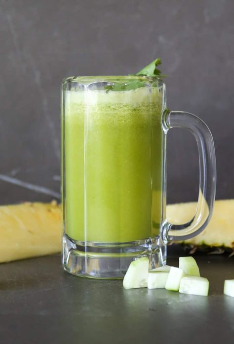 Pineapple and Cucumber Detox Juice Recipe - Eating Works Healthy Reset, Pineapple And Cucumber, Juice Pulp Recipes, Pulp Recipes, Pineapple Cucumber, Pulp Recipe, Pineapple Benefits, Raw Juice, Detox Juice Recipes