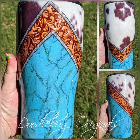 Western Tumblers Ideas, Western Tumbler Ideas, Western Tumblers, Yeti Cup Designs, Tumbler Inspiration, Tumbler Cups Personalized, Epoxy Cups, Yeti Cups, Western Tumbler