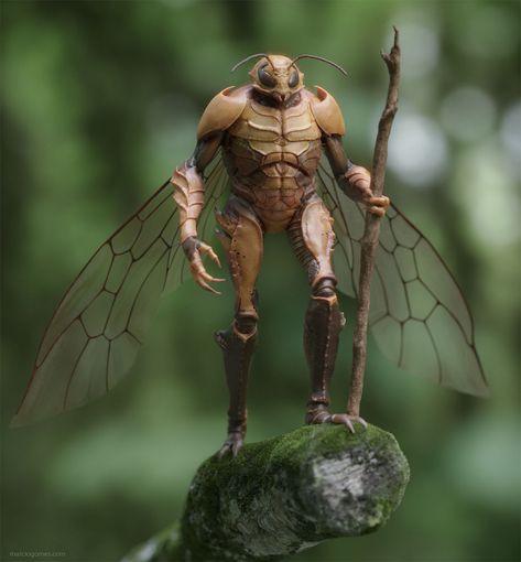 ArtStation - Warrior Wasp, Marcio Gomes Wasp Character, Alien Concept, Fantasy Sci Fi, Alien Creatures, Concept Art Character, Mythological Creatures, Weird Creatures, 3d Modelling, Arte Fantasy