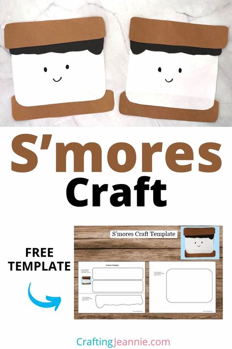 s'mores craft Smores Craft, Camping Crafts Preschool, Camping Week, Camping Preschool, Camping Theme Preschool, Classroom Preschool, Time Craft, Camping Crafts For Kids, Summer Preschool Activities