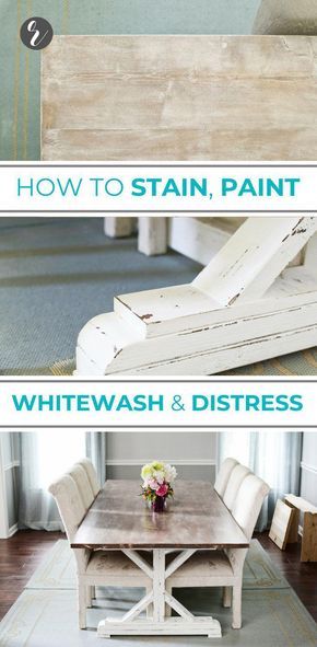 Farmhouse Furniture Diy, Distress Furniture, Raw Furniture, Rustic Farmhouse Furniture, Rustic Furniture Diy, Stained Table, Farmhouse Kitchen Tables, Diy Farmhouse Table, Diy Holz