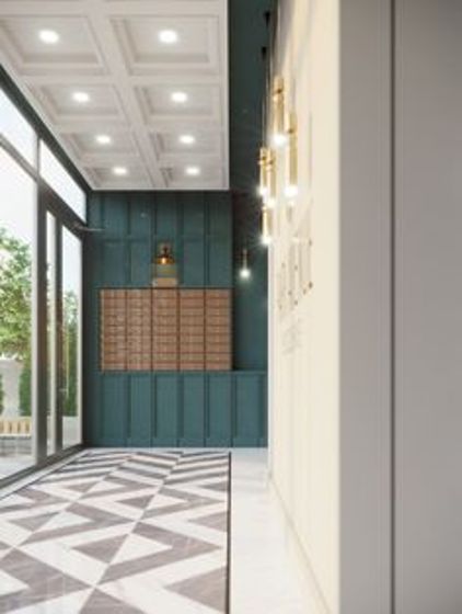 Entrance Lobby Design Residential, Apartment Lobby Design, Lobby Design Residential, Residential Lobby Design, Luxury Lobby, Entrance Lobby Design, Residential Lobby, Floor Pattern Design, Lobby Ideas