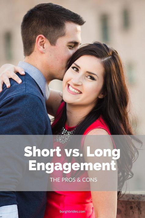 Long wedding engagement | short wedding engagement | wedding planning advice | wedding planning tips | Short vs. Long Engagement: The Pros & Cons. For more wedding planning tips, visit burghbrides.com! Long Engagement, Short Engagement, Click Photography, The Wedding Date, Wedding Planning Advice, Planning Tips, Wedding Planning Tips, Pros And Cons, Plan Your Wedding