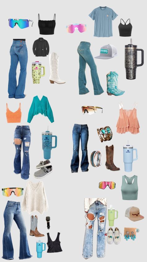 Cute Southern Outfits, Country Western Outfits, Cute Cowgirl Outfits, Casual Country Outfits, Fair Outfits, Southern Outfits, Country Style Outfits, Western Wear Outfits, Cute Country Outfits