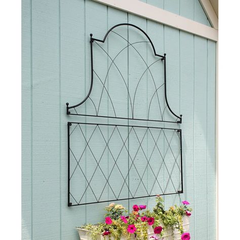 Red Barrel Studio® Eathan 53'' H x 46'' W Iron Lattice Panel Trellis & Reviews | Wayfair Panel Trellis, Garden Trellis Designs, Decorative Trellis, English Garden Style, Vines Flowers, Iron Trellis, Wall Trellis, Climbing Hydrangea, English Country Garden