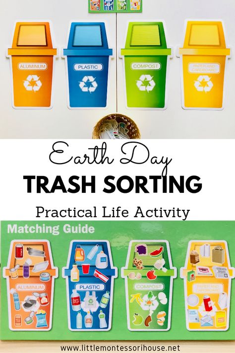 Earth Day is an important calendar event that we celebrate anually. Reminding us of environmental protection by committing ourselves in doing our share to take care of our Mother Earth. To take par… Trash Sorting, Recycling Activities For Kids, Fun Activities For Preschoolers, Recycling Activities, Activity For Preschoolers, Community Helpers Preschool, Practical Life Activities, Montessori Practical Life, Earth Day Crafts