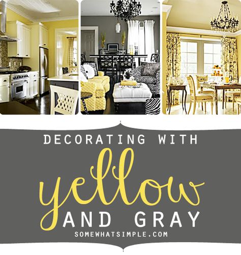 Ideas for decorating with yellow and gray Yellow And White Living Room Decor, Grey White And Yellow Living Room, Yellow And Gray Kitchen Ideas, Yellow Gray Bedroom Ideas, Yellow Kitchen Walls With Gray Cabinets, Decor For Yellow Walls, Gray And Yellow Living Room Ideas, Black White And Yellow Kitchen, Grey And Yellow Kitchen Ideas