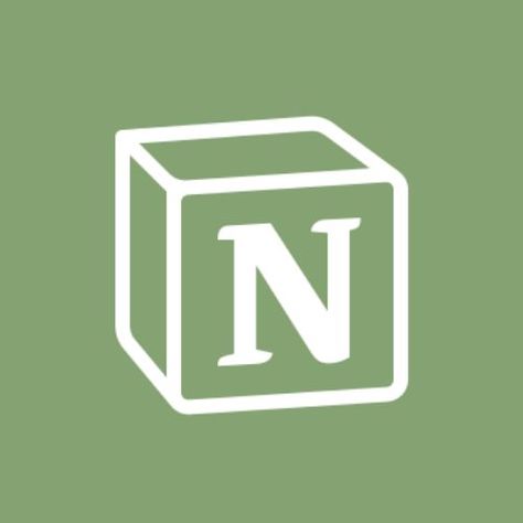 Sage Green Notion Icon, Notion App Icon Aesthetic, Notion App Icon, Aesthetic Pastel Green, Iphone Customization, Ipad Icons, App Icon Aesthetic, Icon Iphone, Green Icons