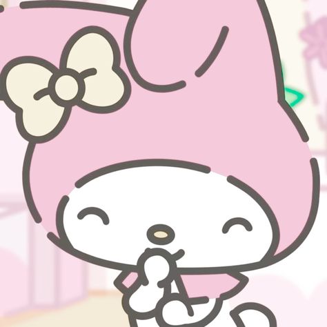 Pink Melody Icon, My Melody With Hello Kitty, Pink Pfp Sanrio, Cute My Melody Pfp, My Melody Aesthetic Icon, My Melody Pfp Aesthetic, My Melody Profile Picture, Saniro Charcters Icon, Kawaii Aesthetic Pfp