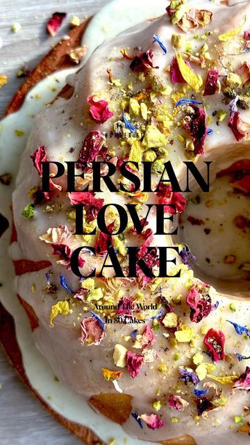 Lemon Sugar, Love Cake, Mediterranean Recipes, Pistachio, Persian, Cake Recipes, Around The Worlds, Baking, Cake