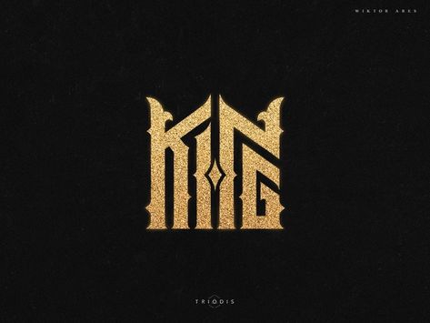 King by Wiktor Ares on Dribbble Logo King, Beard Wallpaper, Initial Logo, Text Logo Design, King Design, Typo Logo, Logo Design Typography, Initials Logo, Luxury Logo