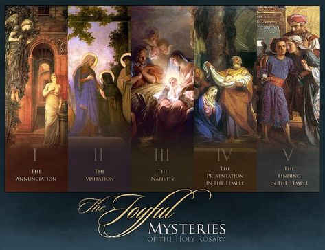 Joyful Mysteries Of The Rosary, Mysteries Of The Holy Rosary, Joyful Mysteries, Rosary Mysteries, Mysteries Of The Rosary, Jesus In The Temple, Daughter Of The King, Apostles Creed, Prays The Lord