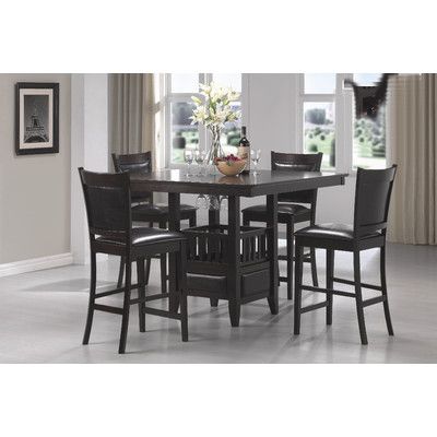 Wildon Home ® Forsan 5 Piece Dining Set & Reviews | Wayfair Kitchen Islands With Seating, Islands With Seating, Dining Table Bar, Counter Height Table Sets, Formal Dining Rooms, Primitive Dining Rooms, Bar Height Dining Table, Sideboards And Buffets, Blake Gray