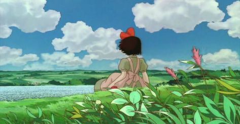 Anime Disney, Kiki Delivery, Ghibli Artwork, Kiki's Delivery Service, Studio Ghibli Movies, Studio Ghibli Art, Princess Mononoke, Ghibli Art, Ghibli Movies