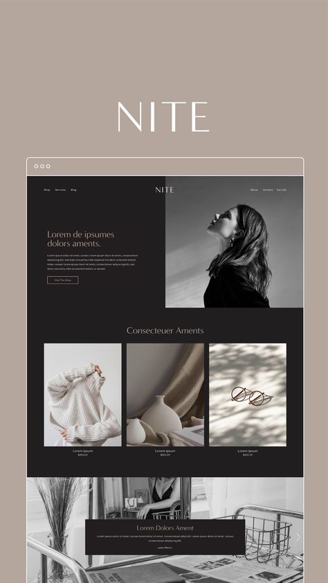 Squarespace 7.0 Template, Squarespace Website Design Portfolio, Luxury Portfolio Design, Modern Elegant Website Design, Magazine Style Website Design, Luxury Brand Website Design, Grey Website Design, Squarespace Photography Website, Aesthetic Blog Design