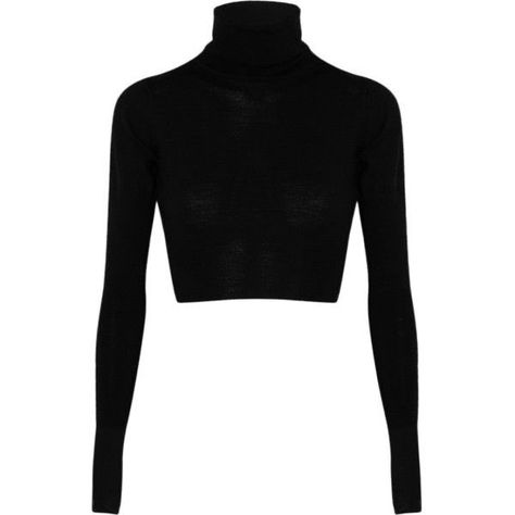 Crop Tops Shirts, Wool Turtleneck Sweater, Black Turtleneck Sweater, Black Long Sleeve Sweater, Turtle Neck Crop Top, Turtleneck Shirt, Shirts Black, Wool Turtleneck, Martin Margiela