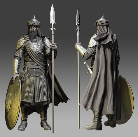 ArtStation - Arab Spearman, Georgi Georgiev Russian Knight, Persian Warrior, Empire Ottoman, Knight Armor, Islamic Artwork, Fantasy Armor, Fantasy Warrior, Fantasy Rpg, Fantasy Inspiration