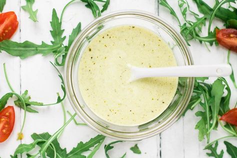 Simple Creamy Pesto Salad Dressing Creamy Pesto Salad Dressing, Pesto Salad Dressing, Creamy Pesto Dressing, Chicken Casserole Recipes Healthy, Chinese Mustard, Pesto Recipes, Carb Free Recipes, Pesto Salad, Pesto Dressing