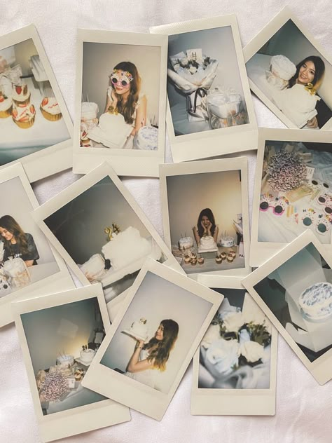 Birthday Picture Ideas Polaroid, Birthday Polaroids Aesthetic, My Birthday Photography, Bachelorette Party Polaroid, Birthday Polaroid Pictures Aesthetic, Birthday Polaroid Ideas, Polaroid Bday Pics, Birthday Film Pictures, Polaroid Party Ideas