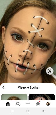 Halloween Make Up Easy Simple For Kids, Halloween Makeup Kids Witch, Scary Make Up Easy, Halloween Face Paint Spider, Boys Halloween Makeup Kids, Easy Kid Halloween Makeup, Easy Halloween Makeup Looks For Kids, Scary Doll Makeup Easy, Simple Halloween Makeup For Kids