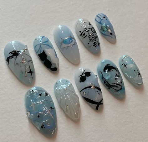 Gojo Nails, March 17, Acrylic Nail Designs, Nail Design, Press On Nails, Nail Inspo, Gel Nails, Acrylic Nails, Design Art