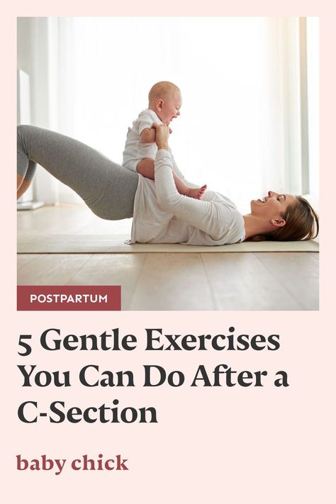 Ready to start exercising after a c-section? After clearing it with your doctor, try these 5 exercises and follow our dos and don'ts. #c-section #csection #csectionrecovery #c-sectionrecovery #postpartum #cesarean Post C Section Exercise, After C Section Workout, Post C Section, C Section Workout, After Baby Workout, Postpartum Workout Plan, Postpartum Yoga, Postpartum Workouts, Postpartum Exercise