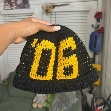 Some custom orders don’t always make it to the Instagram page, so I’m here to show them off! 🤩 Let this be your sign to order a custom hat! Simply DM the page or press the ‘Contact’ button in the bio. No idea is too wild! 🥰 Follow @kendalltaidesign for more. #crochet #crochetersofinstagram #crochetbuckethat #crochetrufflehat #crochetbeanie #famu #tallahassee #tallahasseecrochet Chelly Crochet Hat, Crochet Hats Ideas, Beanie Crochet Ideas, Clothing Customization Diy, Crochet Bucket Hat For Men, Cool Crochet Clothes, Cool Hat Designs, Funny Crochet Hats, Crochet Hat Aesthetic