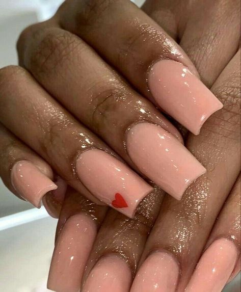 Heart Simple, Simple Acrylic, Drip Nails, Simple Acrylic Nails, Acrylic Nails Designs, Cute Acrylic Nail Designs, Work Nails, Short Square Acrylic Nails, Long Acrylic Nails Coffin