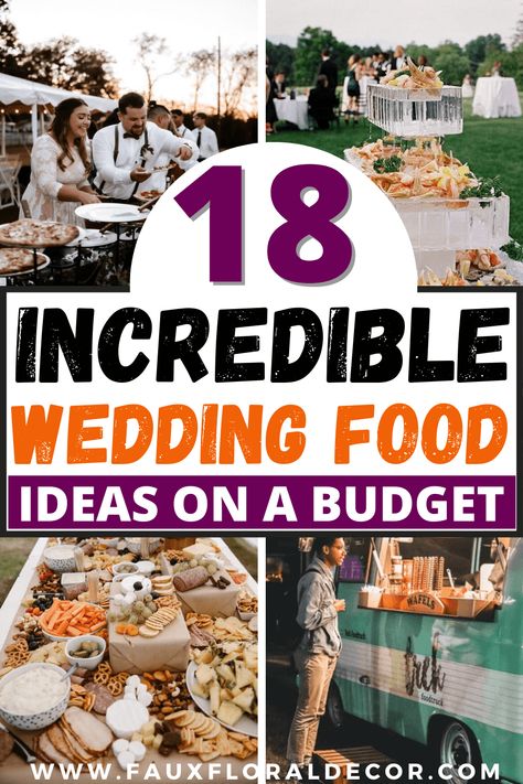 18 Incredible Wedding Reception Food Ideas On A Budget Easy Wedding Food, Wedding Reception Food Appetizers, Backyard Wedding Reception Food, Cheap Wedding Food, Wedding Reception Appetizers, Outdoor Wedding Foods, Food Ideas On A Budget, Summer Wedding Food, Backyard Wedding Food