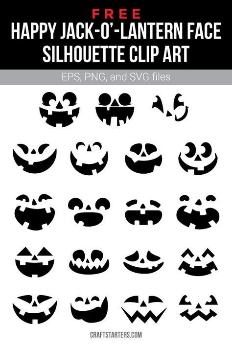 Cricut Jack O Lantern, Ideas For Jack O Lanterns, Fun Jack O Lantern Faces, Painted Jack O Lantern Faces, Diy Pumpkin Faces, Funny Jackolantern Faces, Jack O Lanterns Faces, Jackolantern Svg Free, Jack-o-lantern Faces