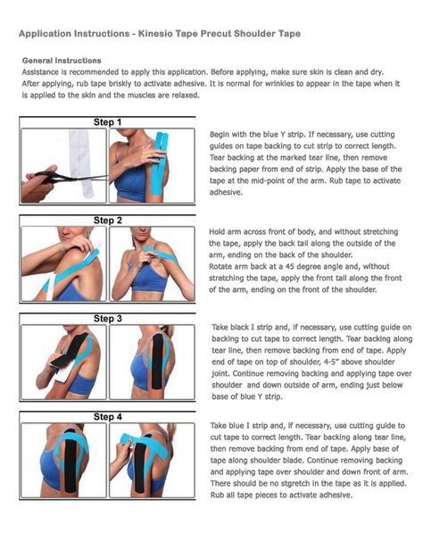 Kinesio instructions for shoulder #precut #kinesiologytape Kinesio Taping Shoulder, Punkty Spustowe, Physio Tape, K Tape, Shoulder Impingement, Tape Shoulder, Kinesio Tape, Kt Tape, Rotator Cuff Injury